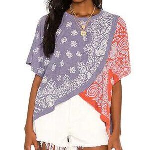 FREE PEOPLE WTF dusk to dawn tee top Sz XS